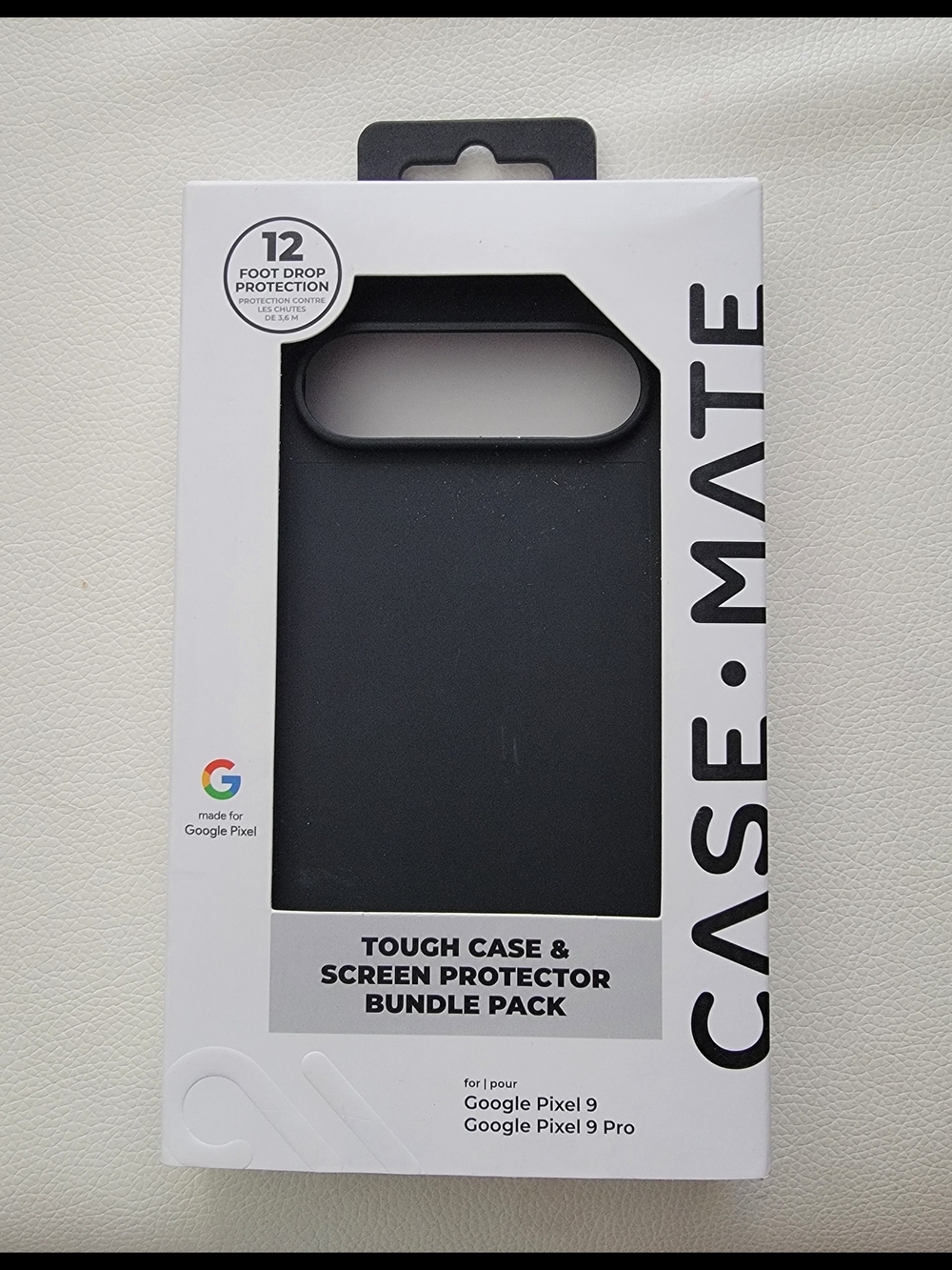 case-mate Black Tough Case & Screen Protector Bundle for Google Pixel 9 / 9 Pro